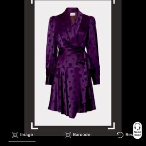 MILLYSamara Long Sleeve Diamond Jacquard Silk Blend Dress In Navy$425